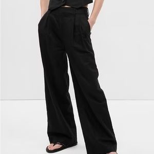 Gap Linen/Cotton High Rise Pleated Trousers